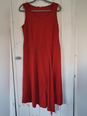 Soft Surroundings Textured Faux Wrap Midi Tank Dress